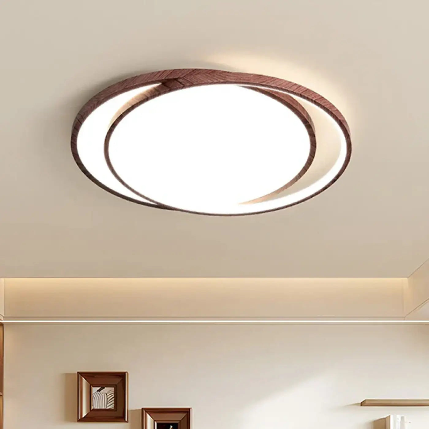 Plafonnier bois scandinave carré cercle ovale IP65 | MUGIL