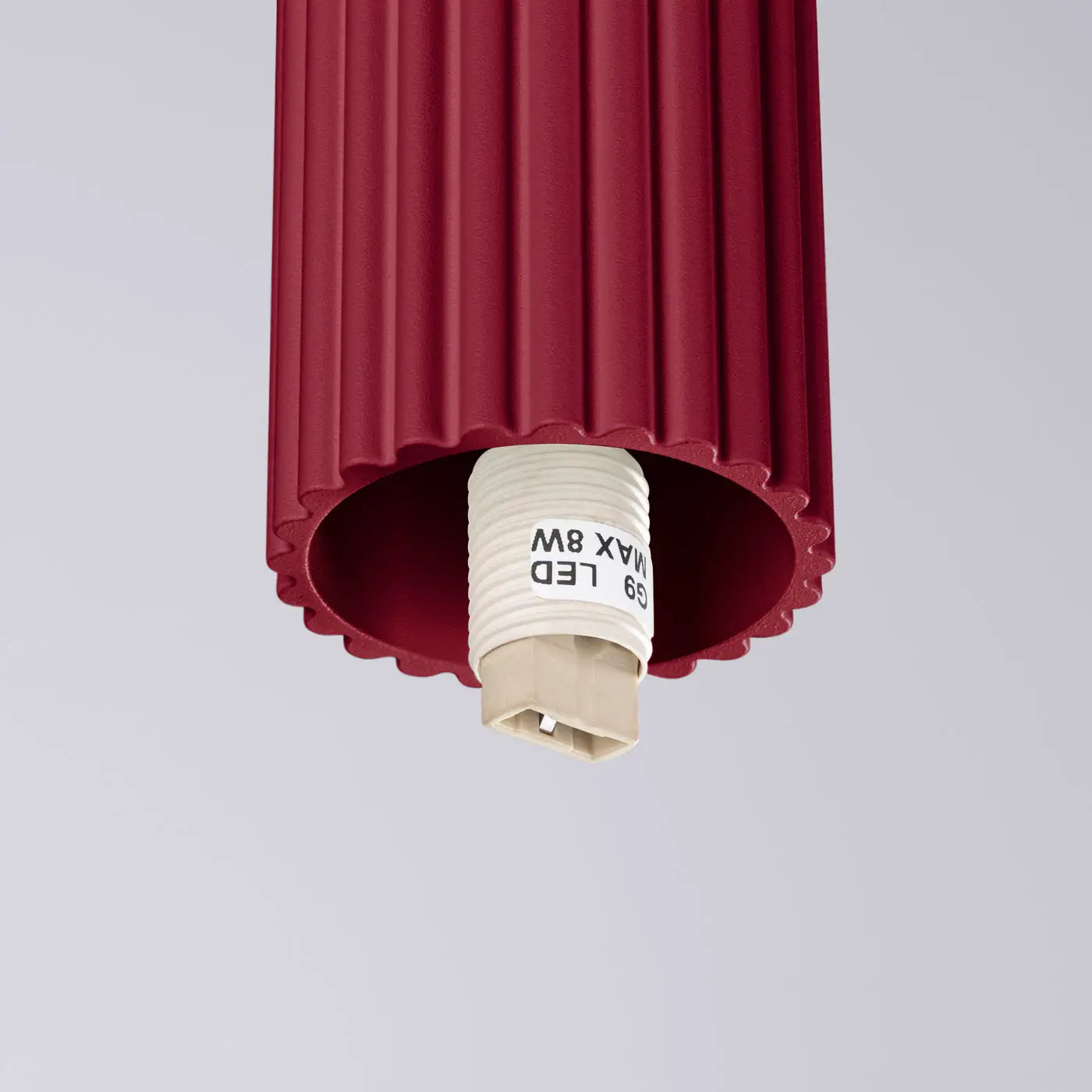 Plafonnier LED bordeaux scandinave IP44 | KUVIRA
