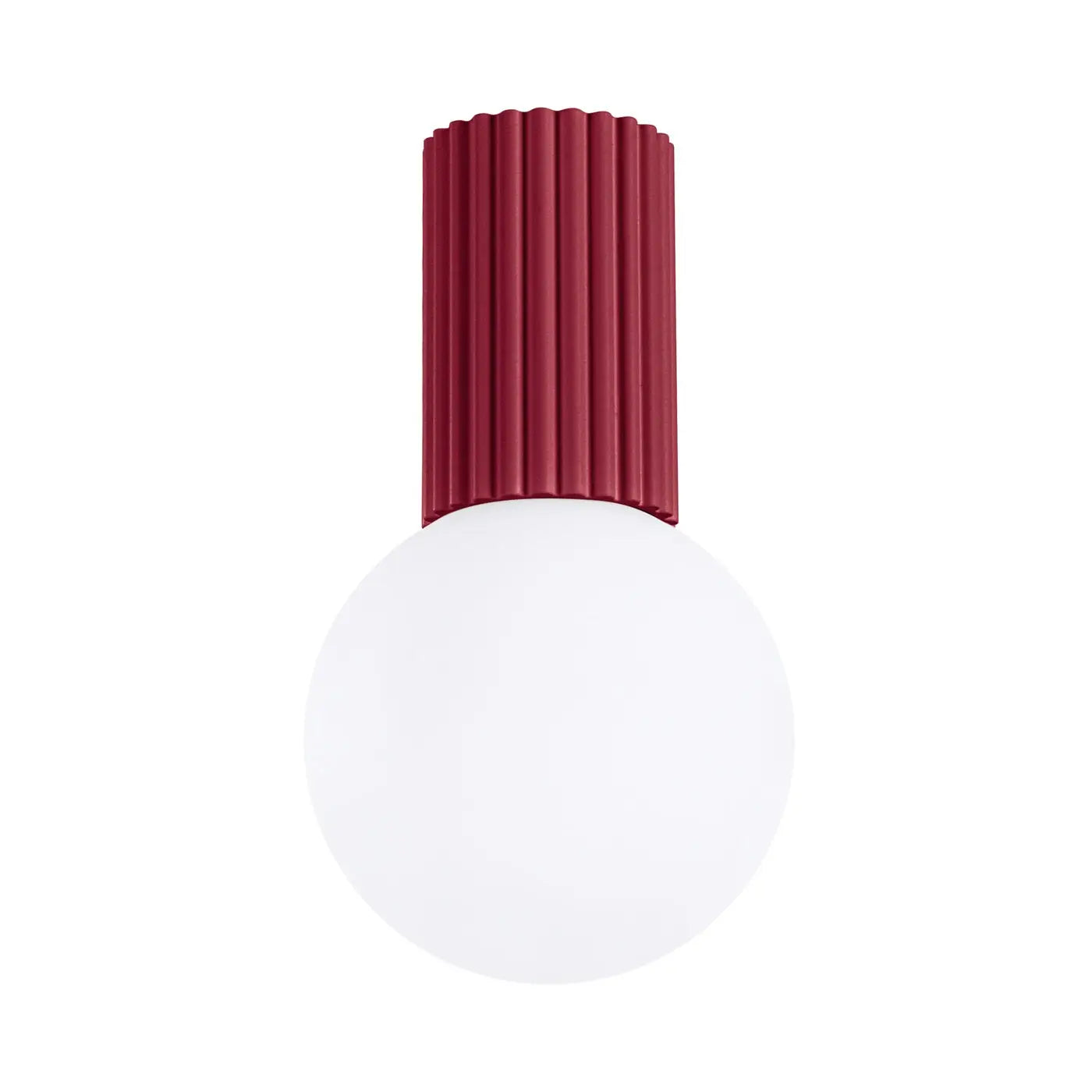Plafonnier LED bordeaux scandinave IP44 | KUVIRA