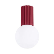 Plafonnier LED bordeaux scandinave IP44 | KUVIRA