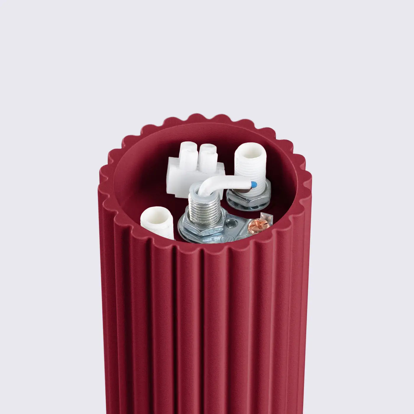 Plafonnier LED bordeaux scandinave IP44 | KUVIRA