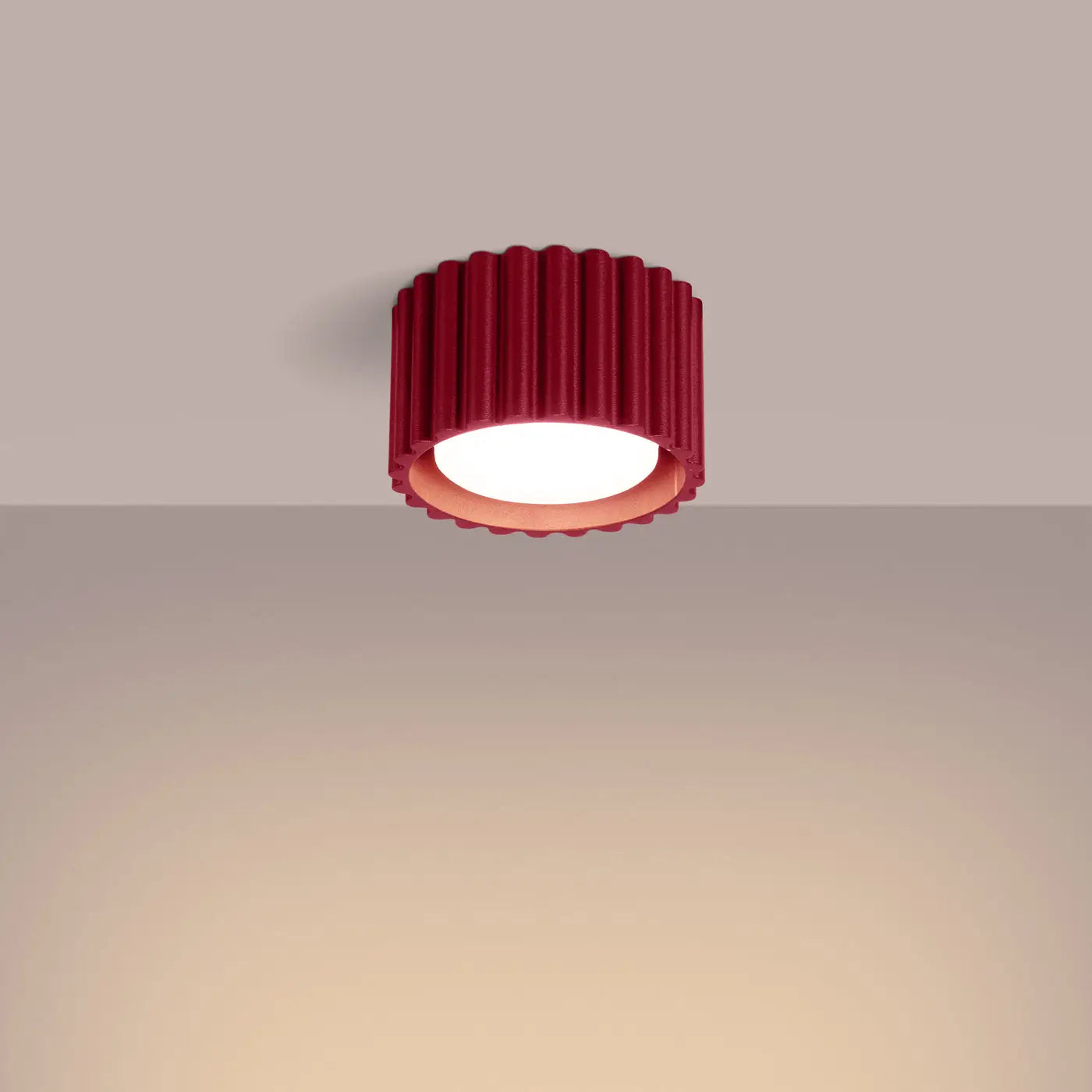 Plafonnier LED bordeaux style scandinave | TODEBAL