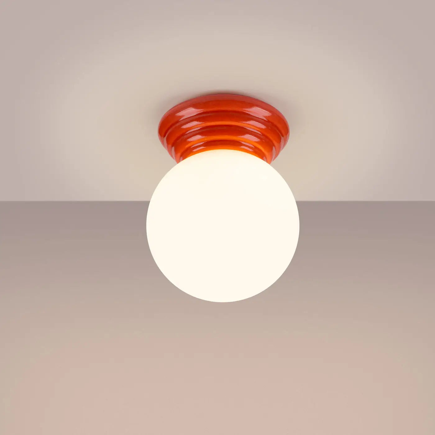 Plafonnier céramique peach moderne IP44 | PUGIHAN