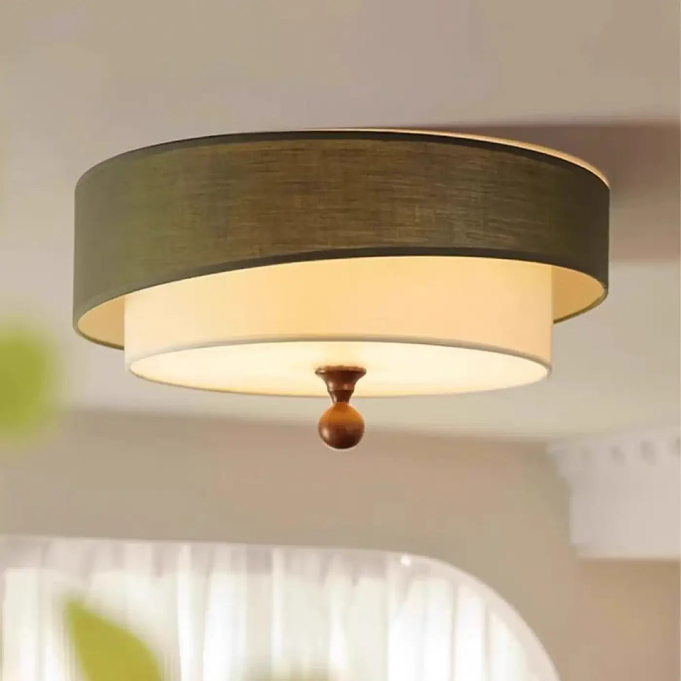 Plafonnier vintage scandinave LED bois | FEDU