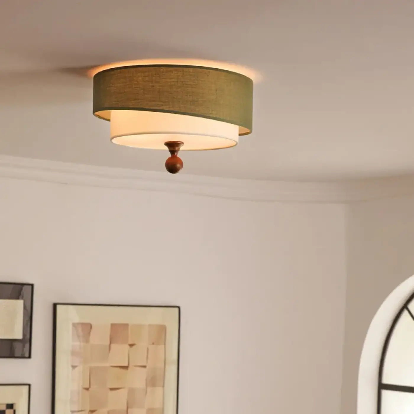 Plafonnier vintage scandinave LED bois | FEDU