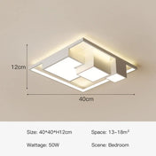 Plafonnier LED carré noir ou blanc moderne | VIBA