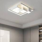 Plafonnier LED carré noir ou blanc moderne | VIBA