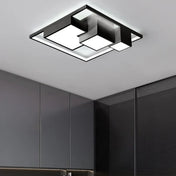 Plafonnier LED carré noir ou blanc moderne | VIBA