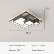 Plafonnier LED carré noir ou blanc moderne | VIBA