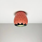 Plafonnier LED fraise céramique rose moderne | BANIK