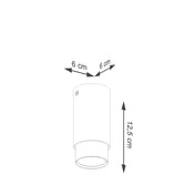 Plafonnier cylindre noir chrome LED design | SAPUPAK