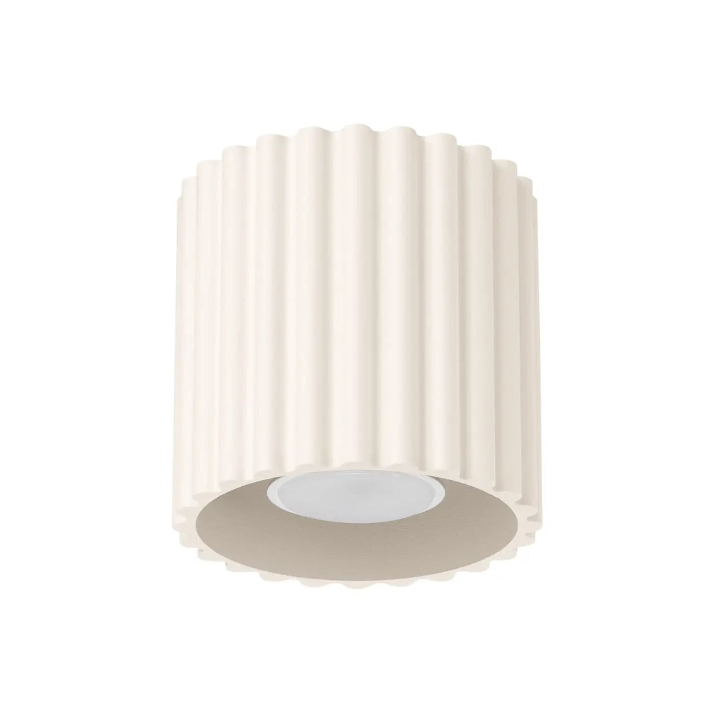 Plafonnier LED beige aluminium minimaliste | SUBUKA