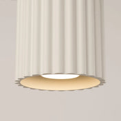 Plafonnier LED beige aluminium minimaliste | SUBUKA