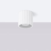 Plafonnier LED blanc aluminium minimaliste | FOGA