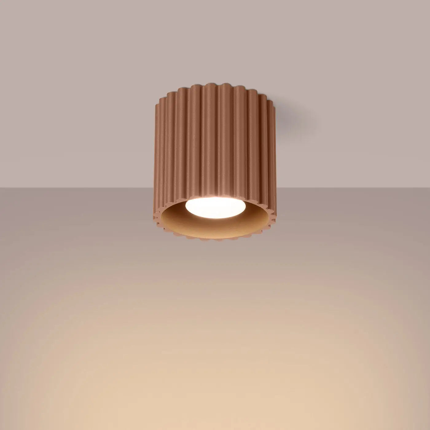 Plafonnier LED aluminium moka minimaliste | LOMOHA
