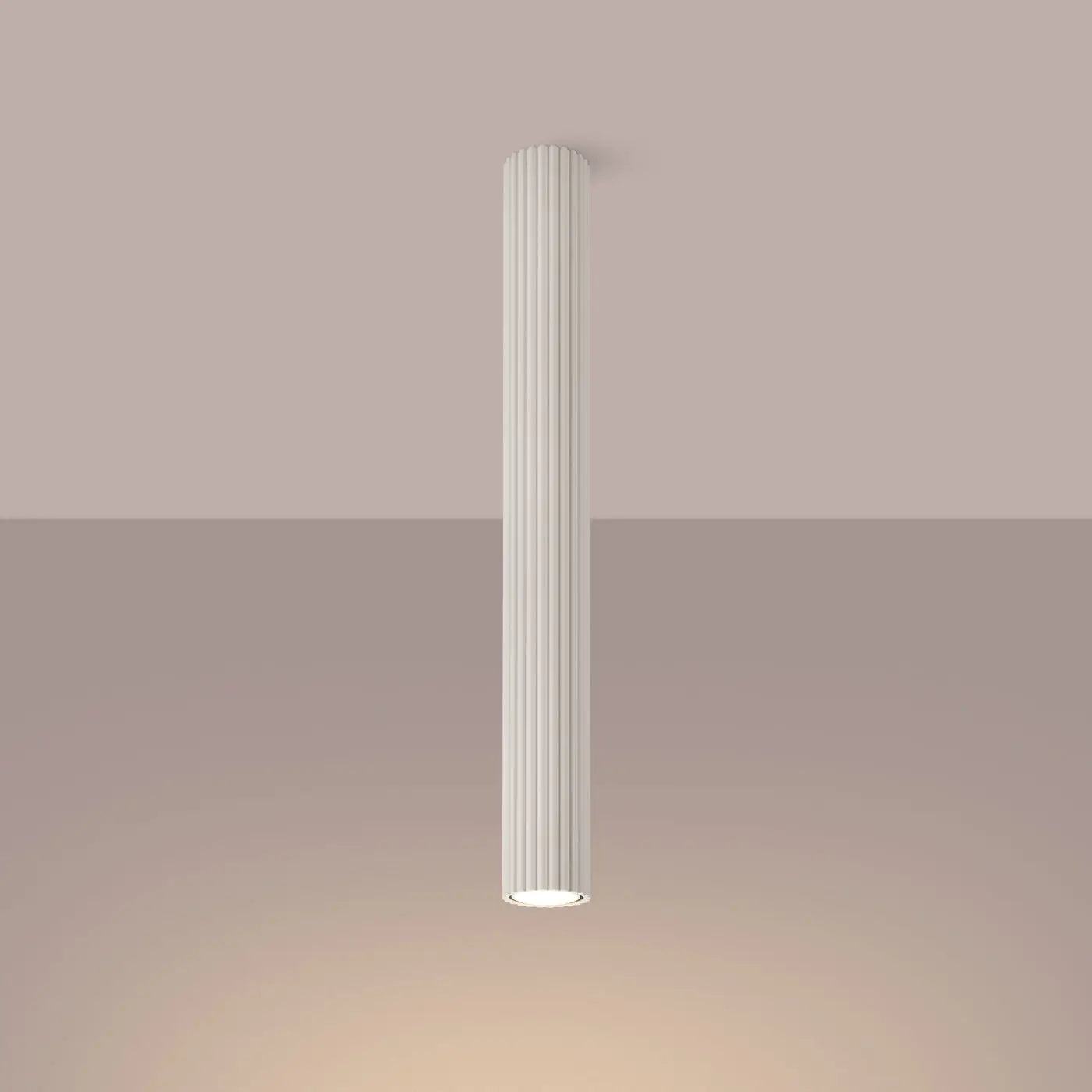 Plafonnier LED beige aluminium design scandinave | HIKODI