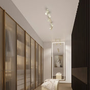Plafonnier LED beige aluminium design scandinave | HIKODI