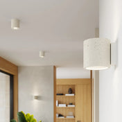 Plafonnier béton beige design minimaliste | MUHE