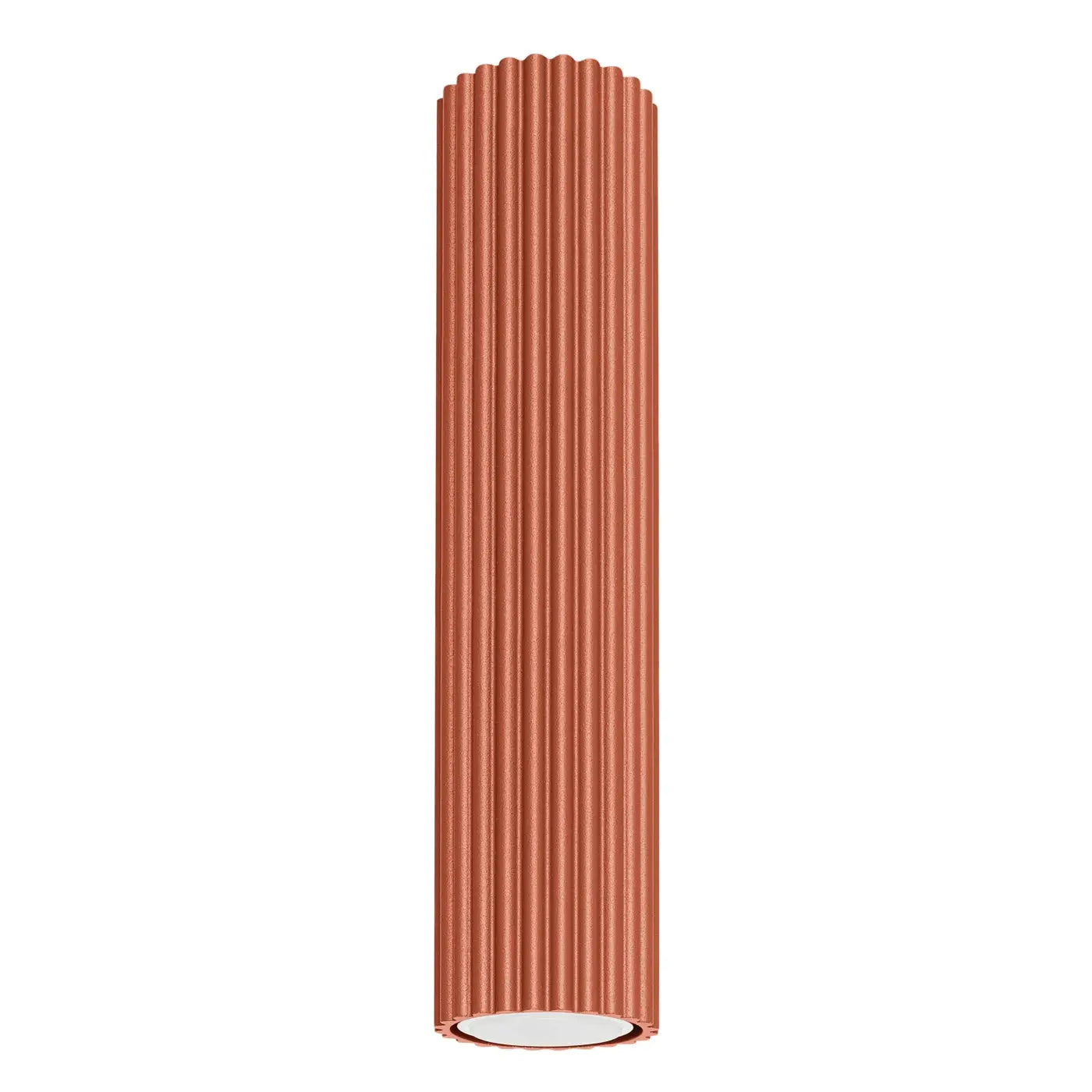 Plafonnier LED rouge ocre aluminium design | TUSEVA