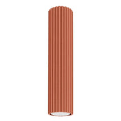 Plafonnier LED rouge ocre aluminium design | TUSEVA