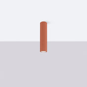 Plafonnier LED rouge ocre aluminium design | TUSEVA