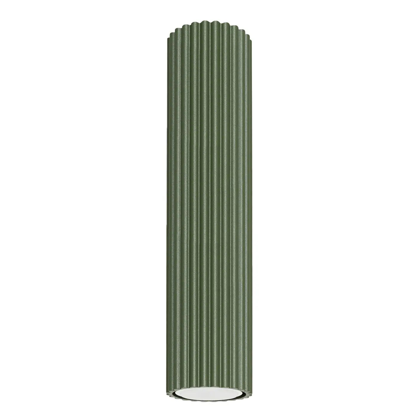 Plafonnier LED vert olive aluminium minimaliste | BIME