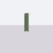 Plafonnier LED vert olive aluminium minimaliste | BIME