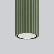 Plafonnier LED vert olive aluminium minimaliste | BIME