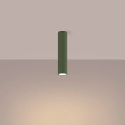 Plafonnier LED vert olive aluminium minimaliste | BIME