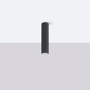 Plafonnier LED noir aluminium minimaliste | ROMETU