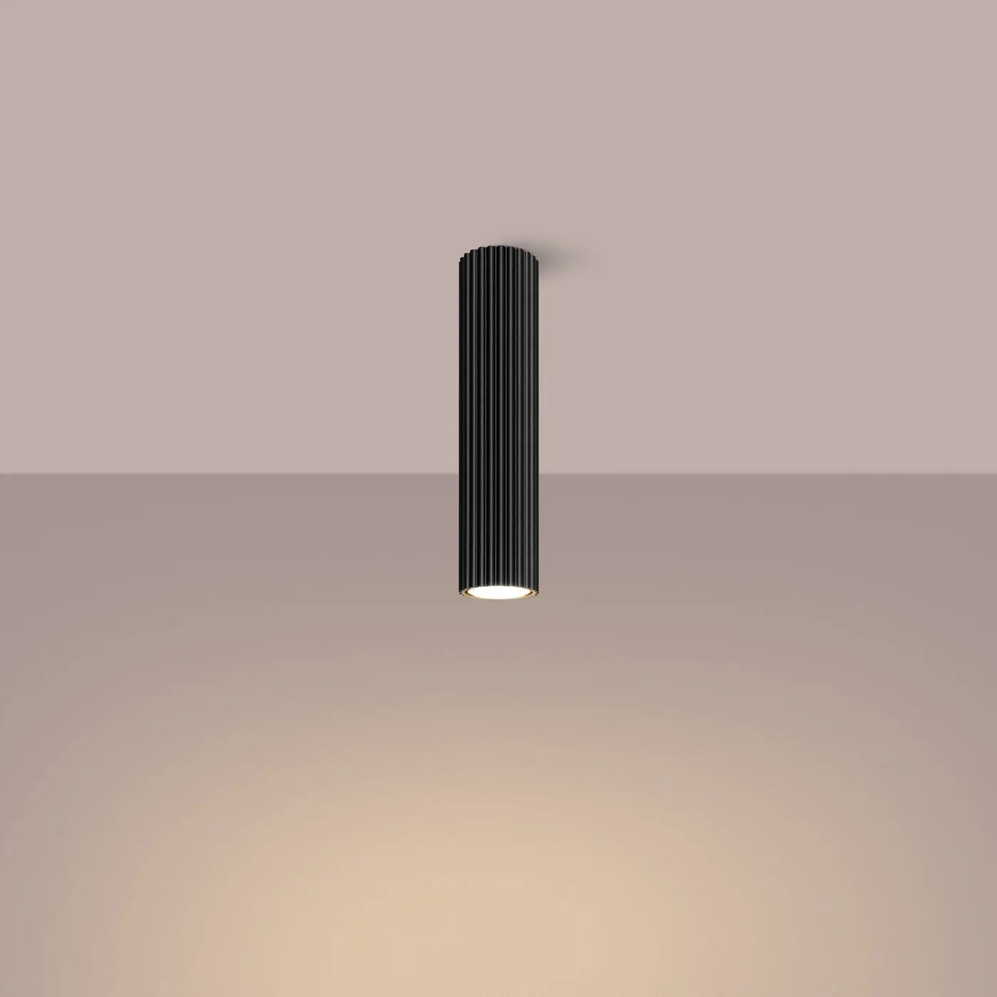 Plafonnier LED noir aluminium minimaliste | ROMETU