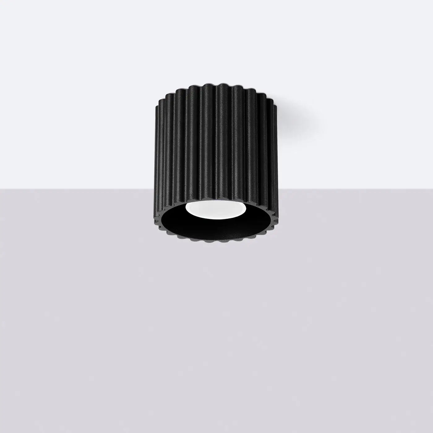 Plafonnier LED noir aluminium minimaliste | KEME