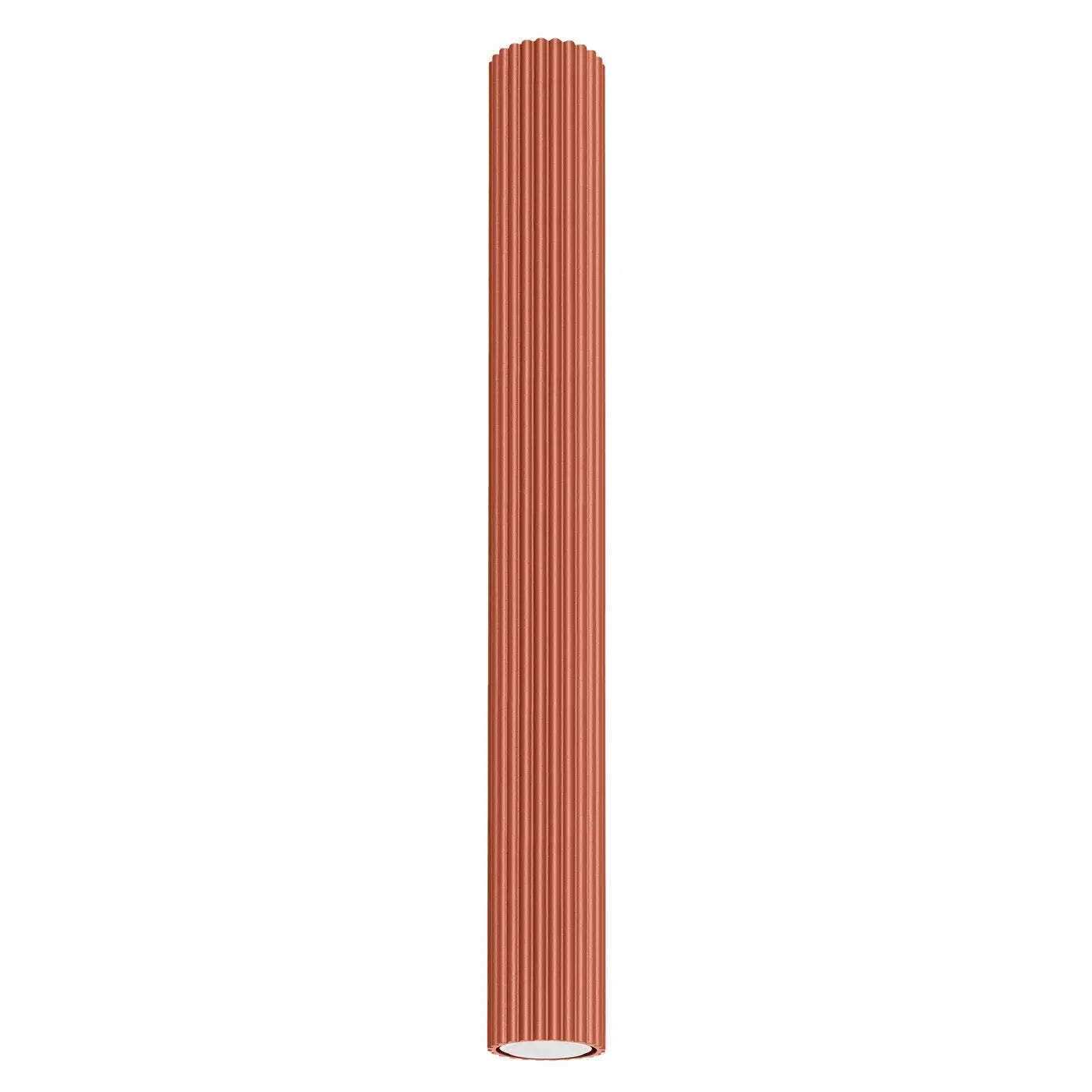 Plafonnier LED rouge ocre aluminium moderne | GAGUDA
