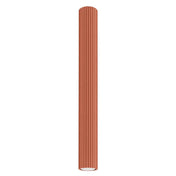 Plafonnier LED rouge ocre aluminium moderne | GAGUDA