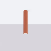Plafonnier LED rouge ocre aluminium minimaliste | LENILOL