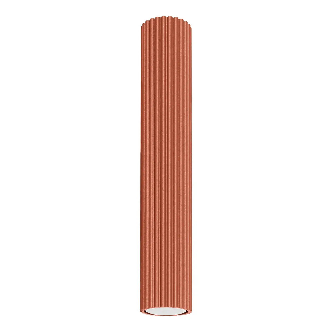 Plafonnier LED rouge ocre aluminium minimaliste | LENILOL