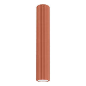 Plafonnier LED rouge ocre aluminium minimaliste | LENILOL