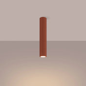 Plafonnier LED rouge ocre aluminium minimaliste | LENILOL