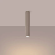 Plafonnier LED taupe aluminium moderne | HEDAFI