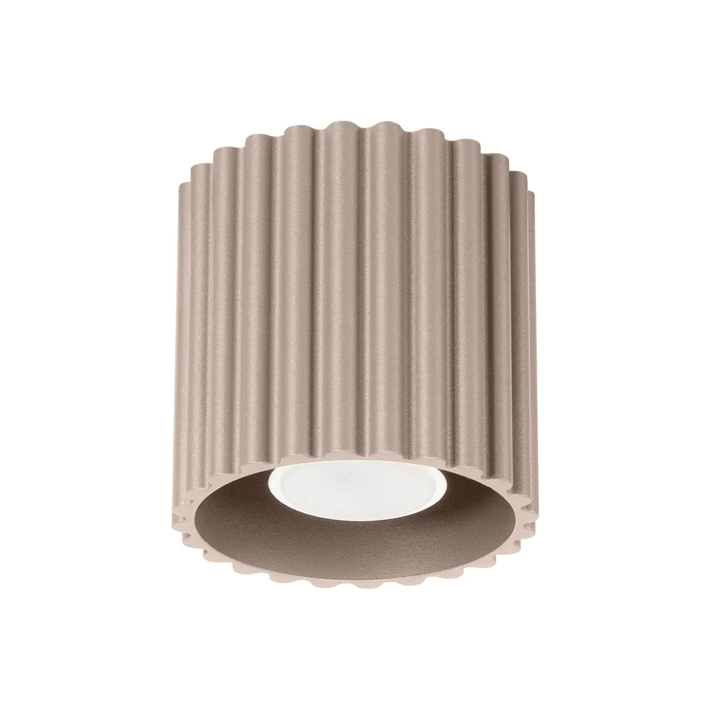 Plafonnier LED taupe aluminium minimaliste | BIGONE