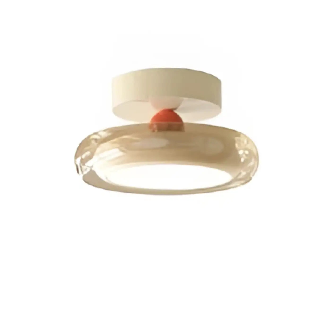 Plafonnier LED verre soufflé rond moderne | SINAS