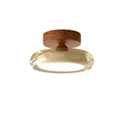 Plafonnier LED verre soufflé rond moderne | SINAS