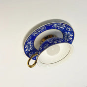 Plafonnier LED tasse florale céramique design | GUKETI