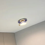 Plafonnier LED tasse florale céramique design | GUKETI
