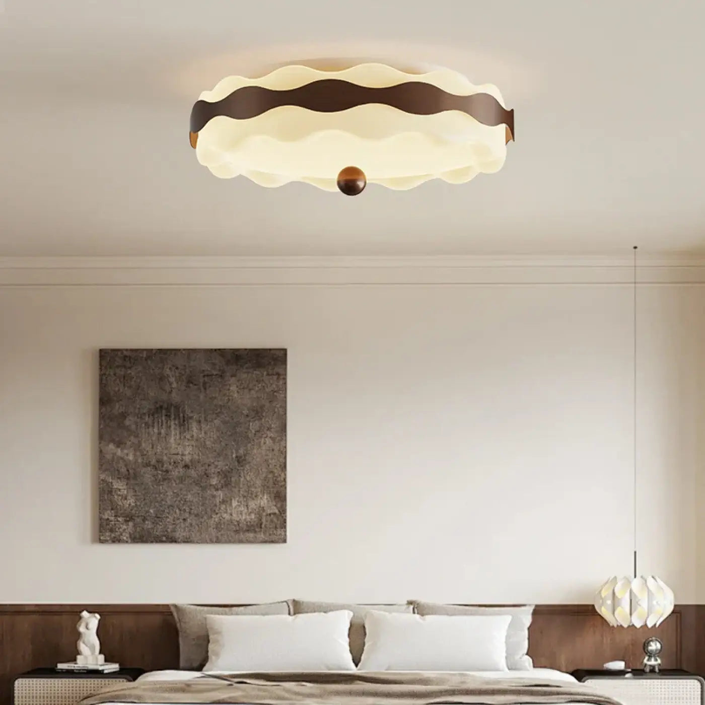 Plafonnier LED acrylique vague sculptural design | ZIBIZO