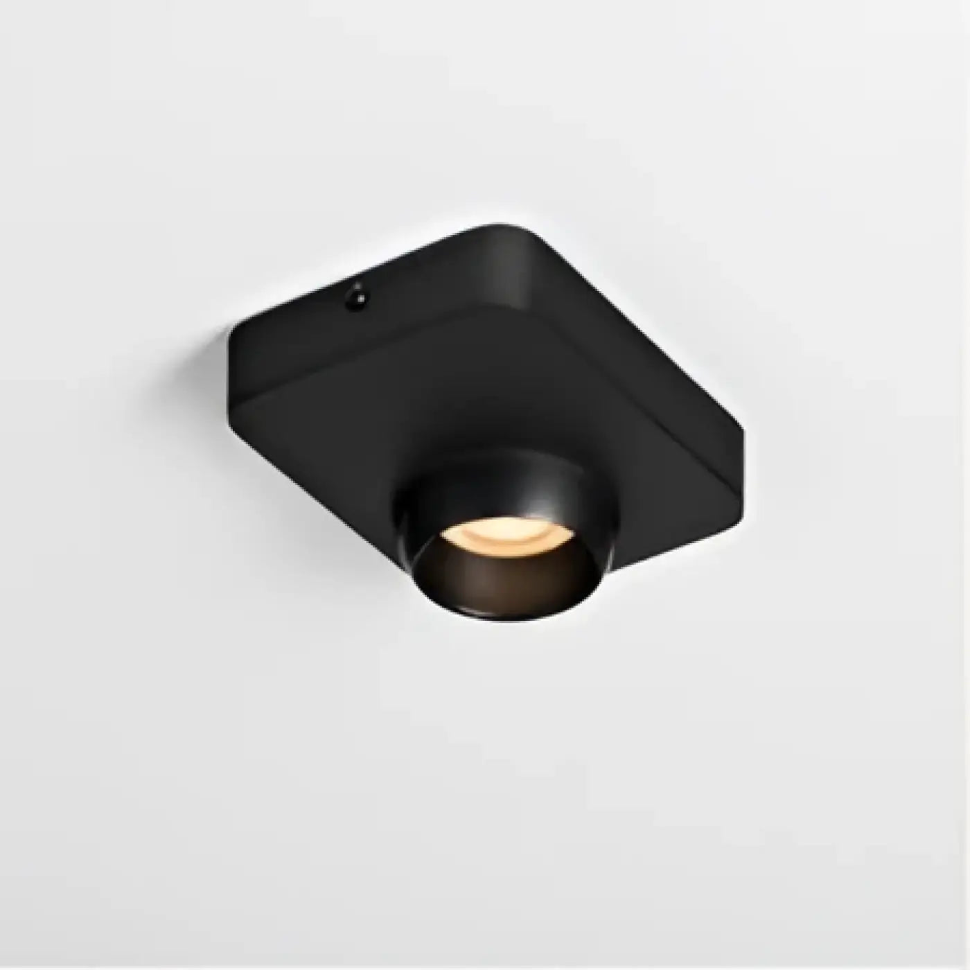 Plafonnier noir rouge LED aluminium moderne | KAGEVA