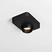 Plafonnier noir rouge LED aluminium moderne | KAGEVA