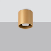 Plafonnier doré cylindre design LED | SAMOSO