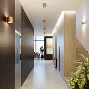 Plafonnier doré cylindre design LED | SAMOSO