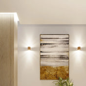 Plafonnier doré cylindre design LED | SAMOSO